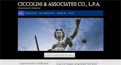 Desktop Screenshot of ciccolinilawfirm.com